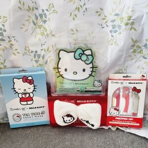 The Creme Shop X Hello Kitty White Box Headband, Hello Kitty Face Mask, Razors